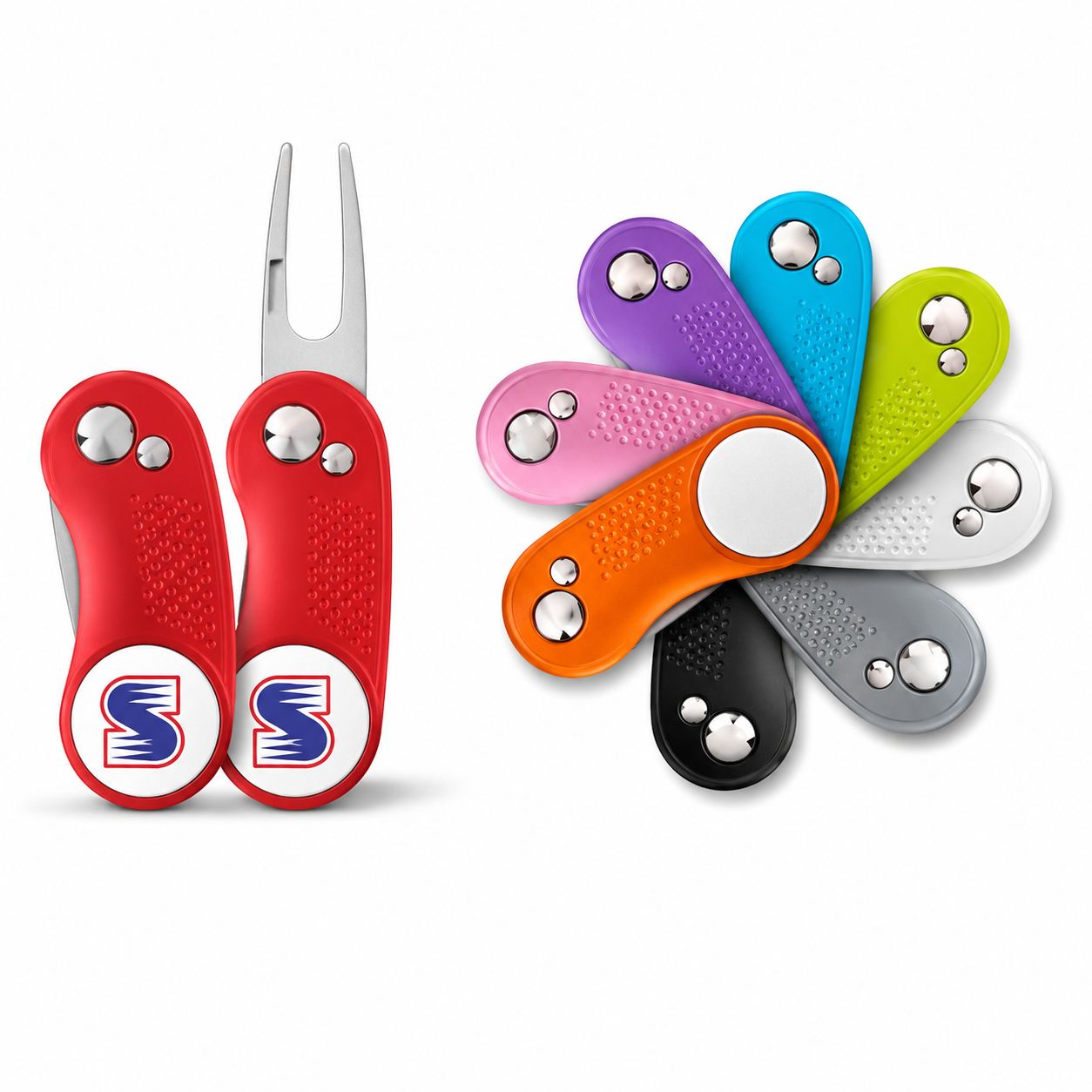 Rounded Retractable Divot Tool